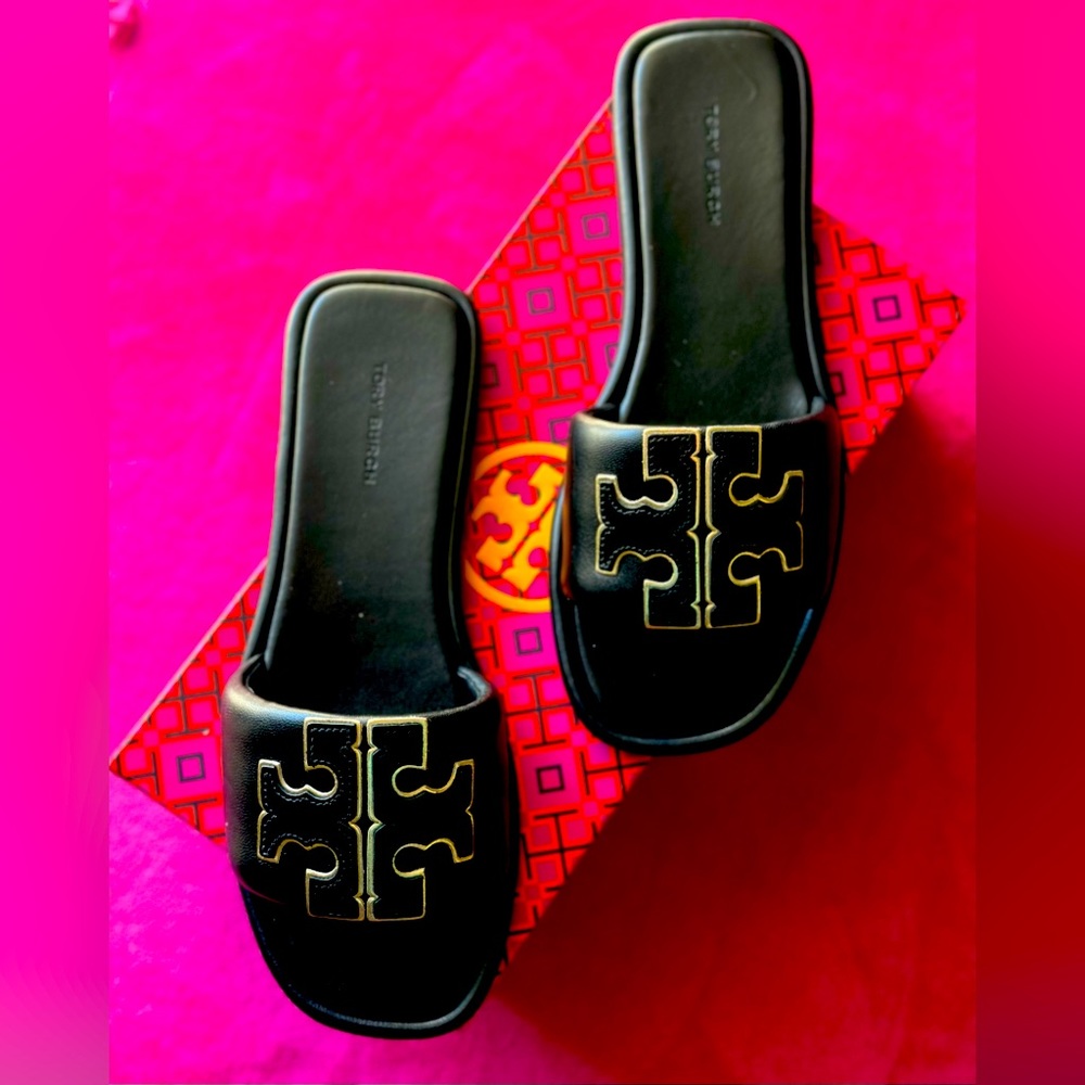 TORY BURCH DOUBLE T SPORT SLIDE SZ 7